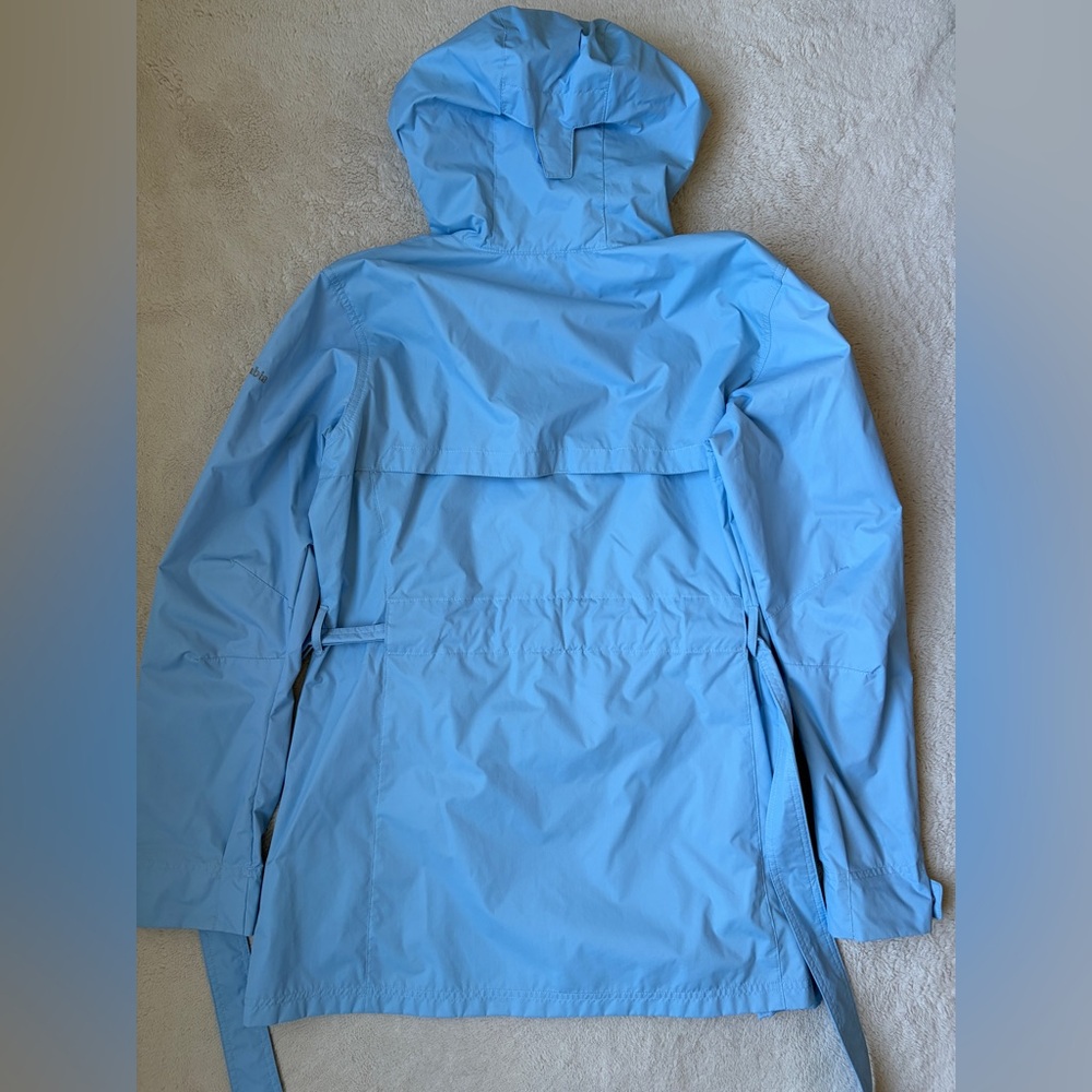 Columbia Light Blue Women's Hooded Rain Jacket Size XL - Picture 4 of 12